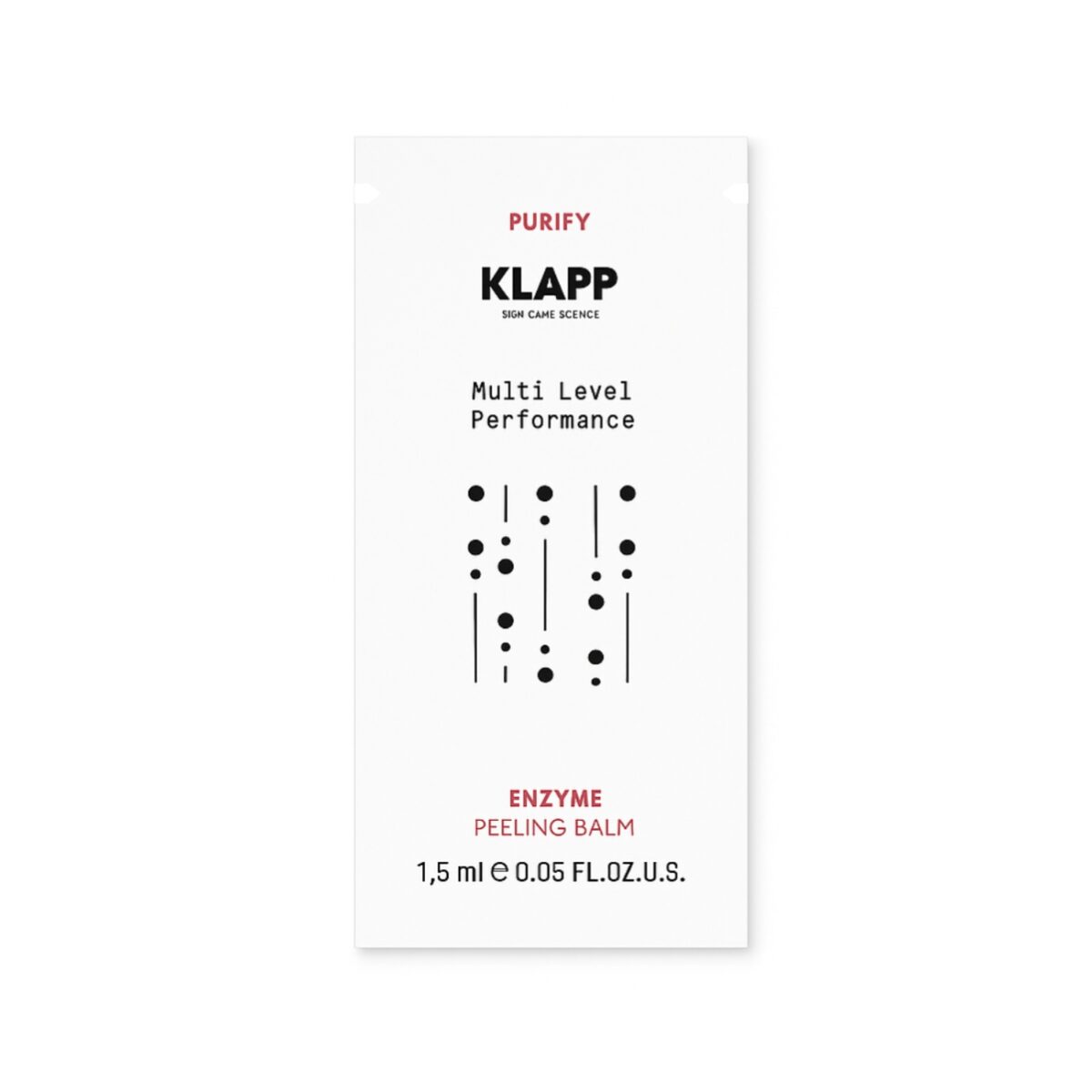 KLAPP Triple Action Enzyme Peeling Balm trigubo veikimo enziminis veido šveitiklis MĖGINUKAS