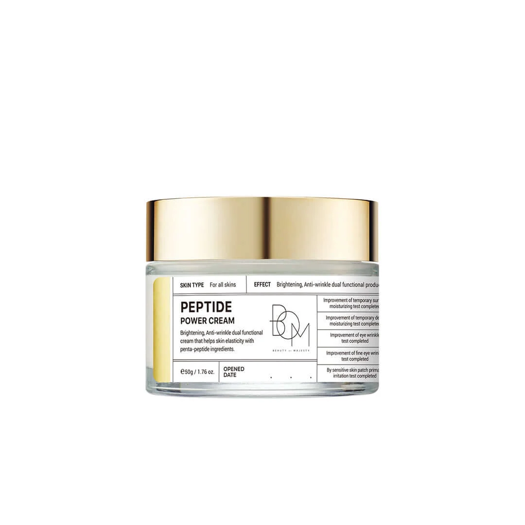 BOM Peptide Power Cream kremas su peptidais ir auksu
